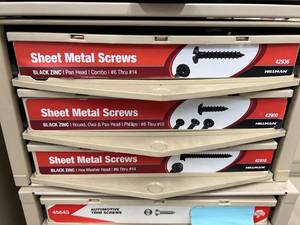 3 DRAWER ASSORTED SHEET METAL SCREWS