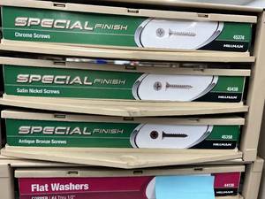 3 DRAWER CABINET WITH ASSORTED SPECIAL FINISH SCREWS