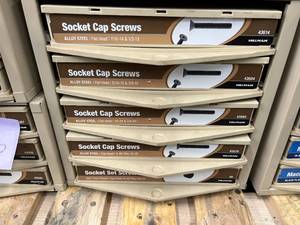 5 DRAWER CABINET WITH ASSORTED SOCKET HEAD CAP SCREWS