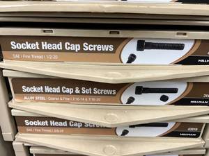 3 DRAWER CABINET WITH ASSORTED SOCKET HEAD SCREWS