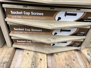 3 DRAWER CABINET WITH ASSORTED SOCKET HEAD SCREWS