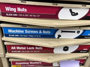3 DRAWER CABINET WITH ASSORTED NUTS