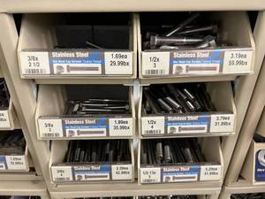 6 DRAWER CABINET WITH ASSORTED STAINLESS STEEL HEX HEAD CAP SCREWS