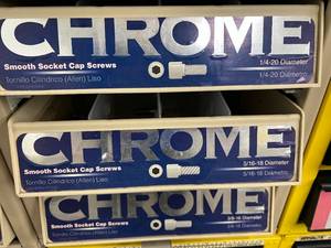 3 DRAWER CABINET ASSORTED CHROME CAP SCREWS
