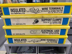 4 CONTAINERS ASSORTED ELECTRICAL TERMINALS