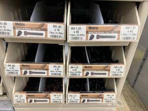 6 DRAWER CABINET WITH ASSORTED METRIC SCREWS