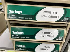 3 DRAWER CABINET WITH ASSORTED SPRINGS