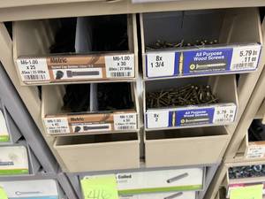 6 DRAWER CABINET WITH ASSORTED SCREWS
