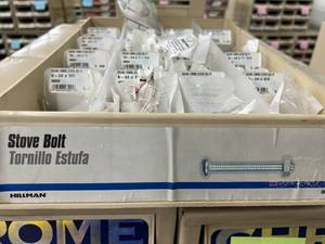 1 TRAY ASSORTED STOVE BOLTS