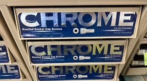 3 DRAWER CABINET WITH ASSORTED CHROME SCREWS