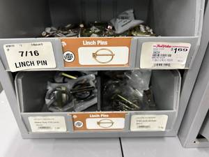 2 DRAWER CABINET WITH ASSORTED LINCH PINS