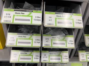 6 DRAWER CABINET WITH ASSORTED CLEVIS PINS
