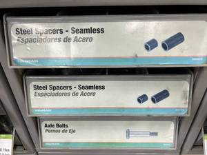 3 DRAWER CABINET WITH ASSORTED STEEL SPACERS AND AXIE BOLTS