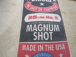 lot 59 image: Magnum shot, Lawrence 25lb bag of N...