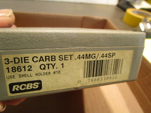 lot 75 image: RCBS 3 die set, 44MC44SD, #18612...