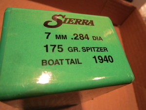 lot 105 image: Sierra 7mm bullets - 284 dia 175gr ...