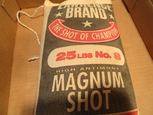lot 116 image: Magnum shot, Lawrence 25lb bag of N...