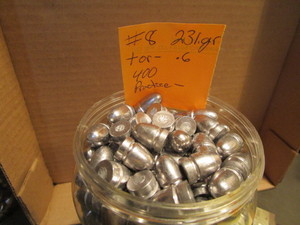 lot 126 image: Lead bullets 231gr #8 .457, approx...