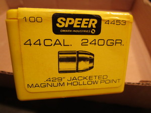 lot 130 image: Speer bullets 44cal 240gr .429 Jkt ...