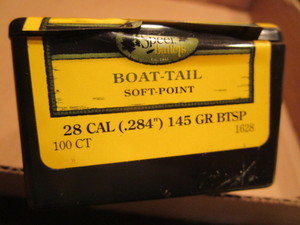 lot 131 image: Bullets 28cal 145gr BTSP, approx 60...
