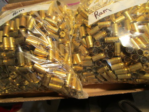 lot 139 image: Brass 45ACP, marked REM, cleaned &...