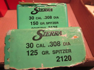 lot 144 image: Sierra bullets 30 cal 308 125gr Sp...