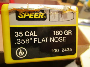 lot 145 image: Speer bullets 35cal 358 flat nose, ...