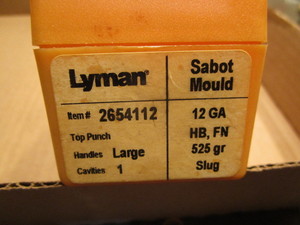 lot 163 image: Lyman Sabot mold, 12ga...