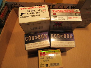 lot 192 image: Ammo WIN 38 125 & 145gr - 100rds, ...