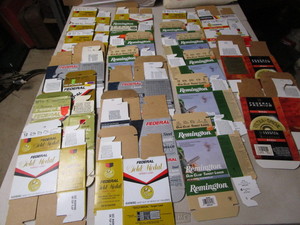 lot 231 image: Paper ammo boxes, 24...