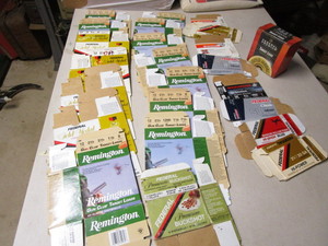lot 245 image: Paper ammo boxes, 24...