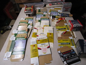 lot 285 image: Paper ammo boxes...