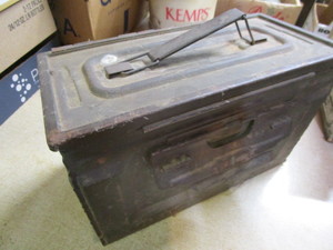lot 321 image: Metal ammo box...
