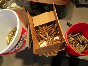 lot 338 image: Brass REM 42 approx 1.5lbs, Weathe...