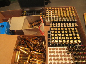 lot 345 image: Ammo & brass, 223cal, 80 rds ammo...