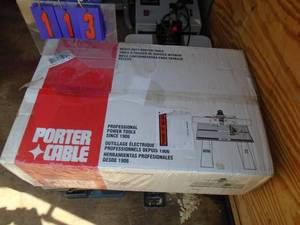 Heavy duty Porter Cable router table. New in the box. Needs assembly. As shown.