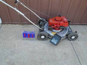 Craftsman 20 eagar 1 4 hp push mower. Tested & works. As shown.