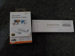 USB and HDMI Adapter and Stylus Pen...