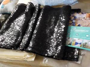 Black Sequined Material...