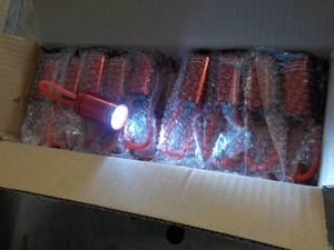 case of 50 - 4 Red LED Flashlights...