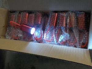 case of 50 - 4 Red LED Flashlights...