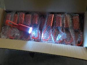 case of 50 - 4 Red LED Flashlights...