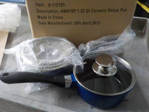 2 - 1.25 qt Ceramic Sauce Pans with...