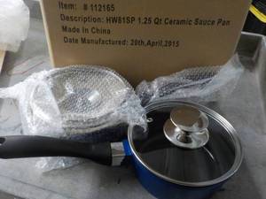 2 - 1.25 qt Ceramic Sauce Pans with...