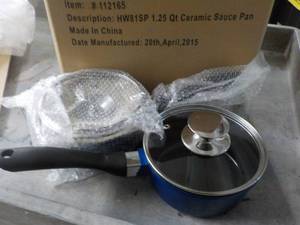 2 - 1.25 qt Ceramic Sauce Pans with...