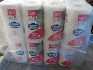 48 Rolls White Cloud 3 Ply Toilet T...