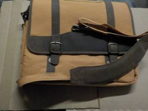 Canvas and Leather Bag with Shoulde...