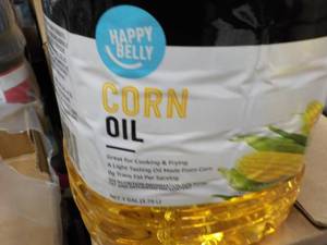 1 Gallon Happy Belly Corn Oil...