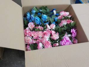 Large Box of Artificial Flowers...