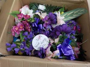 Large Box of Artificial Flowers...